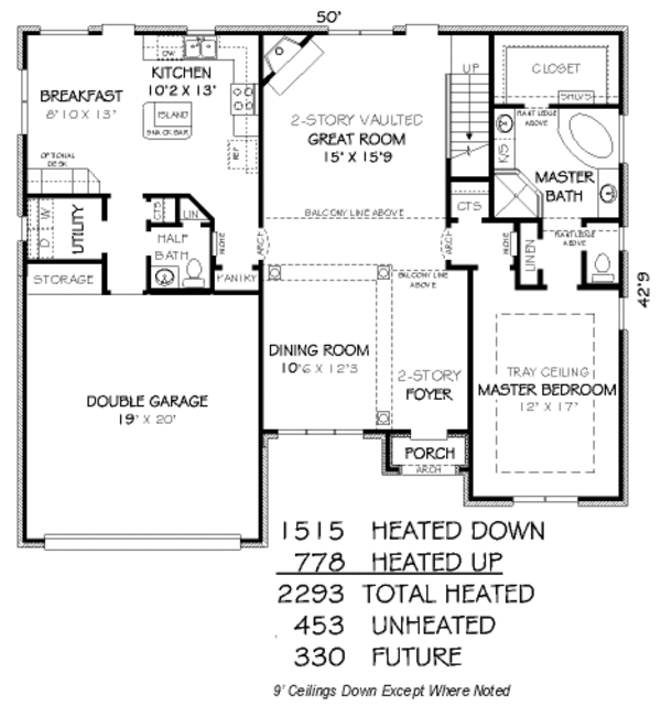 European Floor Plan - Main Floor Plan #424-211