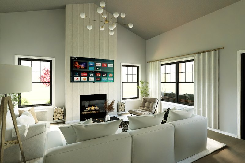 House Blueprint - Interior - Family Room for Barndominium House Plan #1064-456 - 2 bed, 2 bath