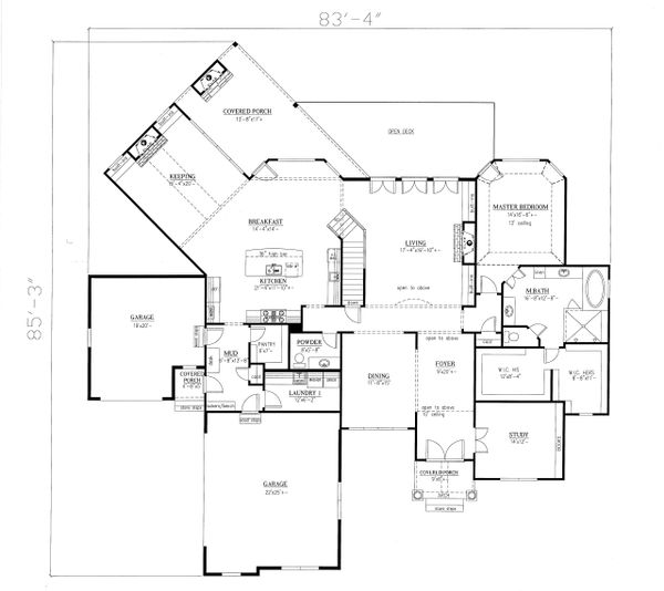 Dream House Plan - Traditional Floor Plan - Main Floor Plan #437-86