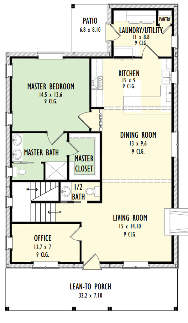 Home Plan - Farmhouse Floor Plan - Main Floor Plan #1092-6
