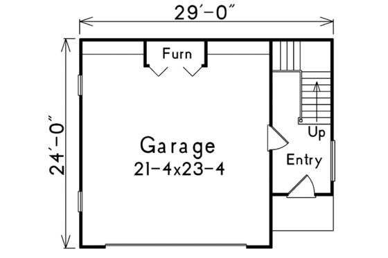 Floor Plan - Main Floor for Contemporary House Plan #57-149 - 1 bed, 1 bath