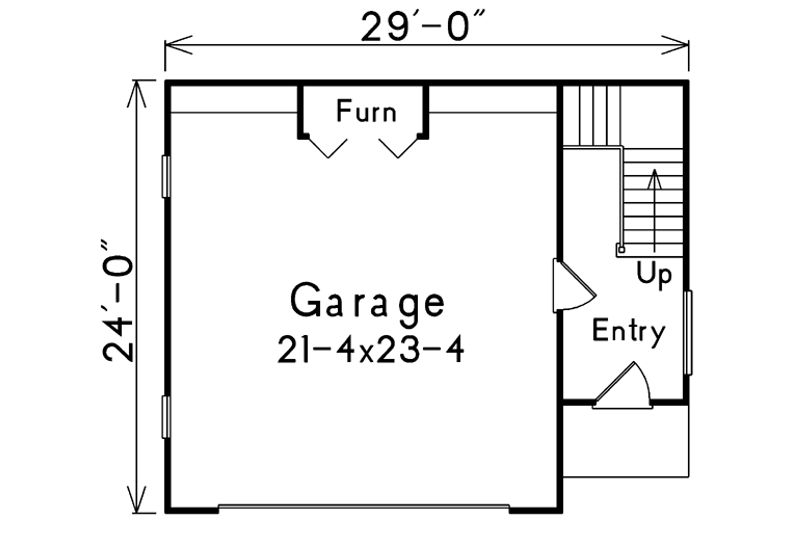 Dream House Plan - Floor Plan - Main Floor for Contemporary House Plan #57-149 - 1 bed, 1 bath