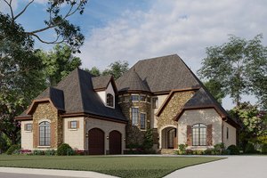 House Plan Design - European Exterior - Front Elevation Plan #17-3372