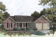 Traditional Style House Plan - 3 Beds 2 Baths 1197 Sq/Ft Plan #56-107 