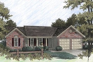 Traditional Exterior - Front Elevation Plan #56-107