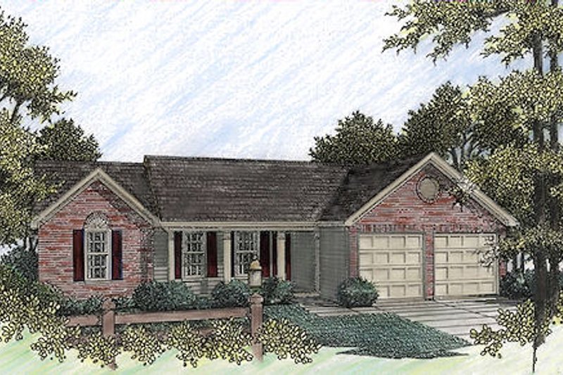Dream House Plan - Traditional Exterior - Front Elevation Plan #56-107