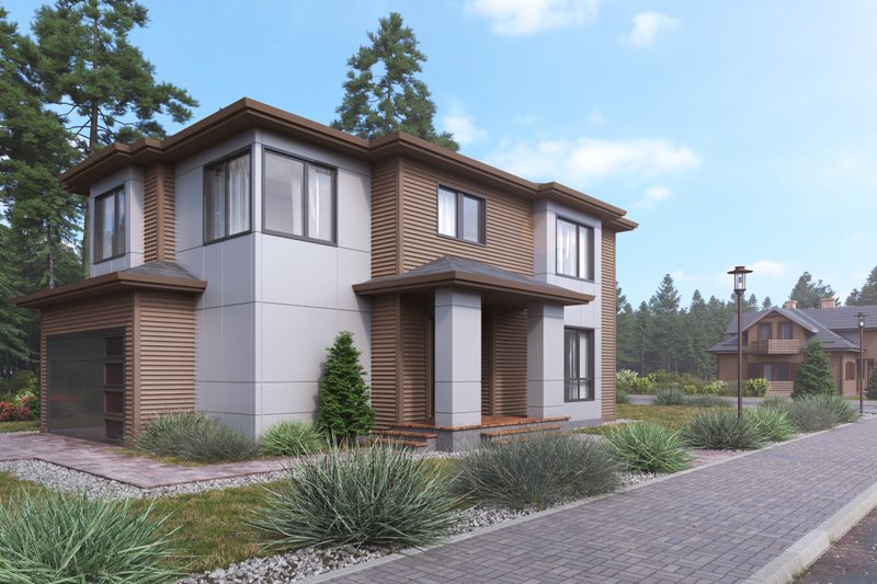 House Blueprint - Exterior - Other Elevation 1 for Contemporary House Plan #1066-136 - 3 bed, 2.5 bath