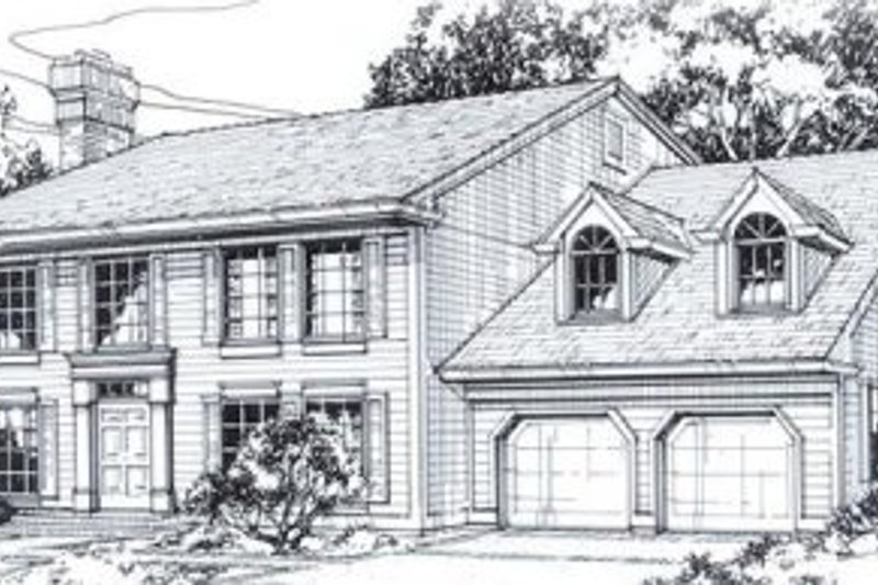 Colonial Style House Plan - 5 Beds 2.5 Baths 1994 Sq/Ft Plan #53-215