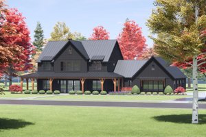 Exterior - Front Elevation 4 for Farmhouse House Plan #1096-7 - 4 bed, 4.5 bath