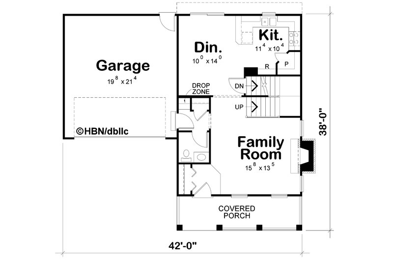Home Plan - Floor Plan - Main Floor for Traditional House Plan #20-2580 - 4 bed, 2.5 bath
