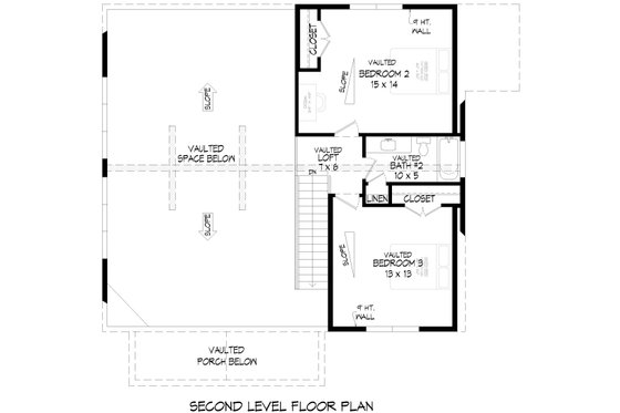 Floor Plan - Upper Floor for Country House Plan #932-1031 - 5 bed, 3.5 bath