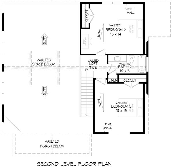 Country Floor Plan - Upper Floor Plan #932-1031