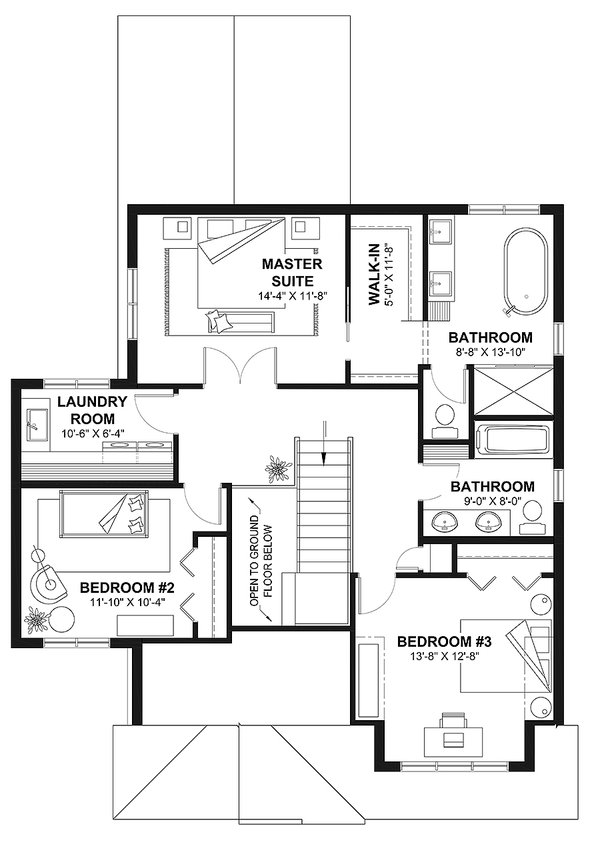 Home Plan - European Floor Plan - Upper Floor Plan #23-860