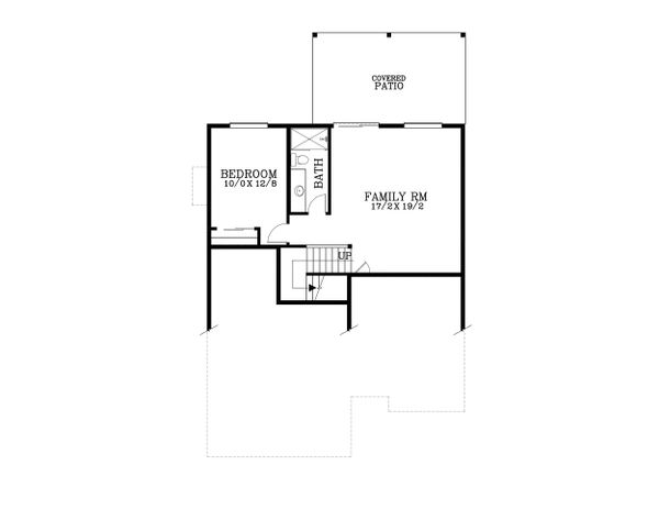 Craftsman Floor Plan - Lower Floor Plan #53-556