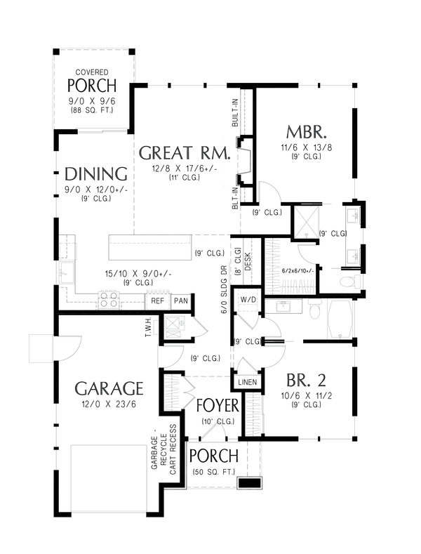 European Floor Plan - Main Floor Plan #48-1193