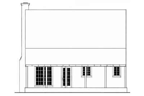 Exterior - Rear Elevation for Farmhouse House Plan #406-153 - 2 bed, 1 bath
