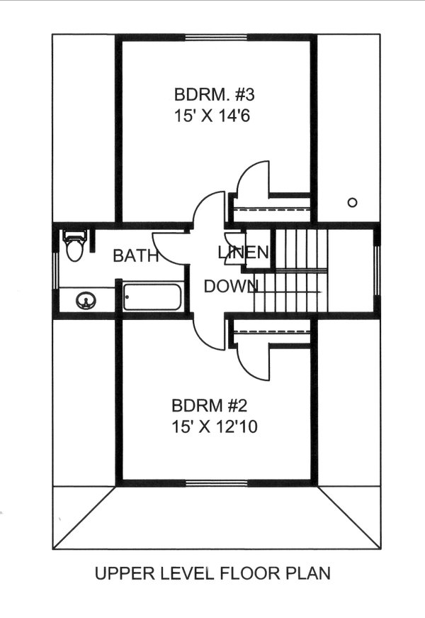 Cabin Floor Plan - Upper Floor Plan #117-944