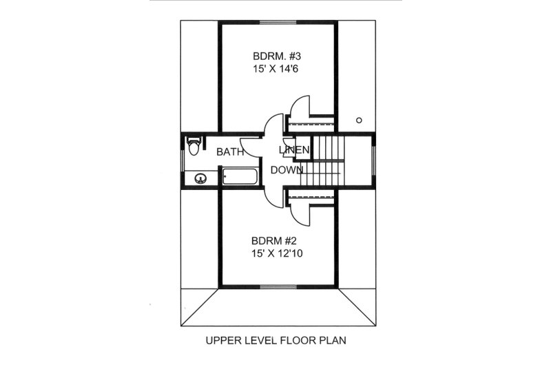 Architectural House Design - Floor Plan - Upper Floor for Cabin House Plan #117-944 - 3 bed, 2.5 bath