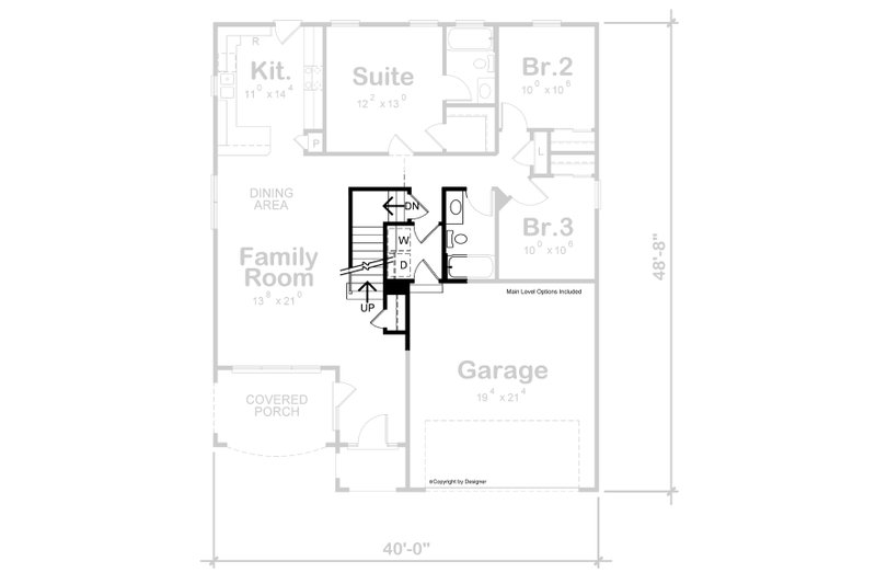 House Plan Design - Floor Plan - Other Floor for Cottage House Plan #20-2488 - 4 bed, 2.5 bath