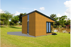 Exterior - Rear Elevation for Modern House Plan #549-11 - 1 bed, 1 bath