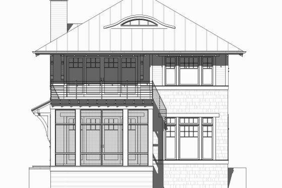 Exterior - Front Elevation 3 for Beach House Plan #901-130 - 4 bed, 3.5 bath