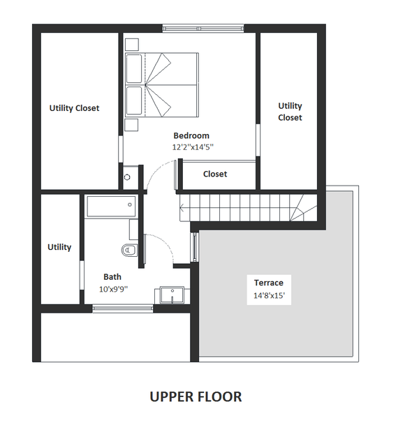 Architectural House Design - Modern Floor Plan - Upper Floor Plan #542-13