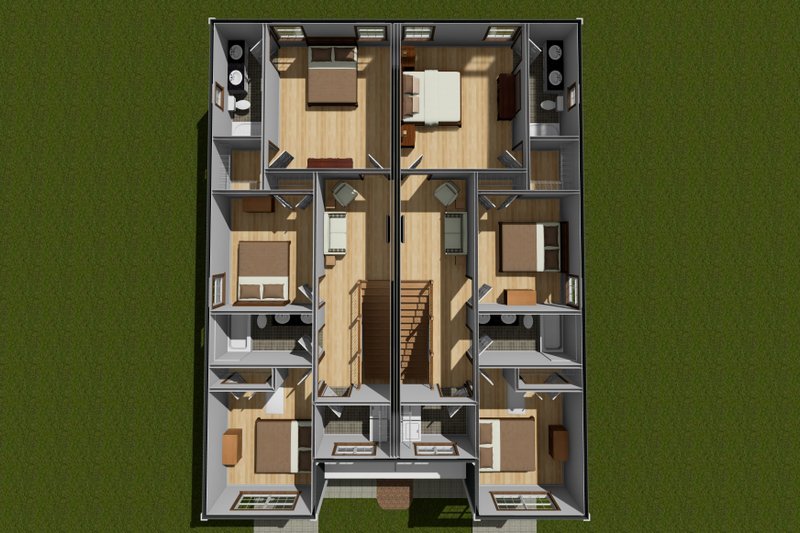 Home Plan - Floor Plan - Upper Floor 1 for Cottage House Plan #513-2253 - 6 bed, 5 bath