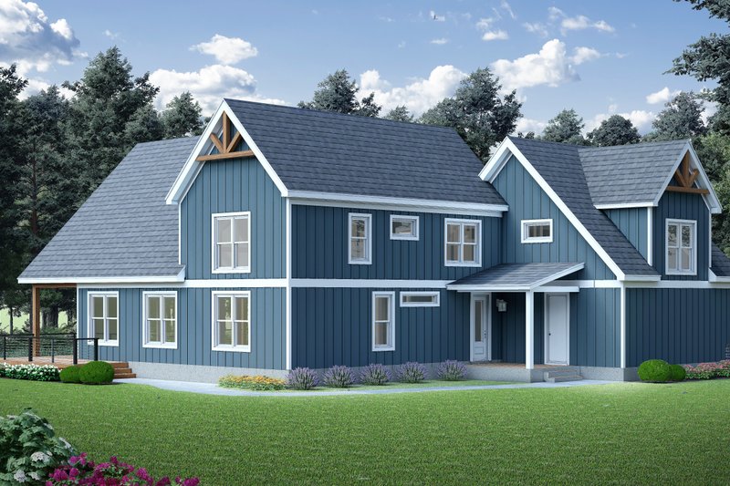 House Blueprint - Exterior - Rear Elevation for Southern House Plan #932-1283 - 4 bed, 3.5 bath