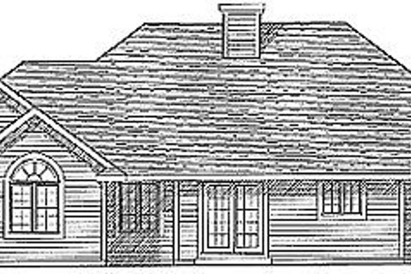 Dream House Plan - Exterior - Rear Elevation for Traditional House Plan #70-199 - 3 bed, 2.5 bath