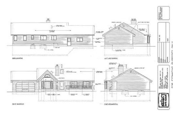 Exterior - Rear Elevation for Traditional House Plan #47-205 - 3 bed, 2 bath