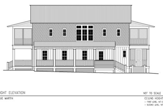 Exterior - Other Elevation 2 for Beach House Plan #443-2 - 4 bed, 4.5 bath