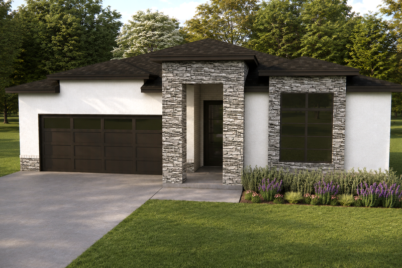 Architectural House Design - Exterior - Front Elevation 3 for Modern House Plan #1119-21 - 4 bed, 3 bath