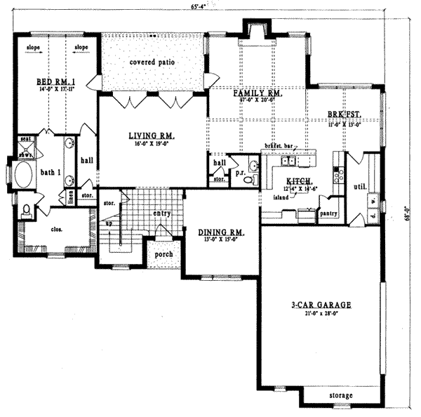 European Floor Plan - Main Floor Plan #42-277