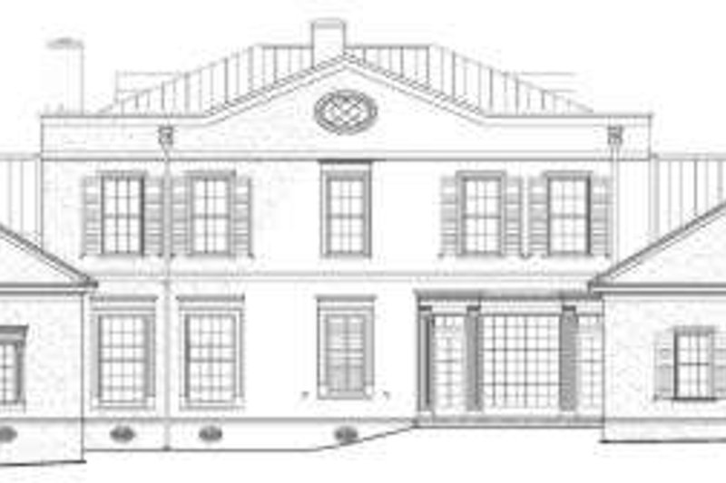 Home Plan - Exterior - Rear Elevation for Southern House Plan #137-159 - 5 bed, 4 bath