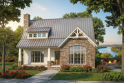 Bungalow Style House Plan - 3 Beds 2 Baths 1874 Sq/Ft Plan #17-2481 Exterior 