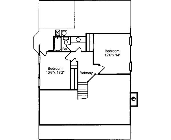 House Design - Country Floor Plan - Upper Floor Plan #37-161