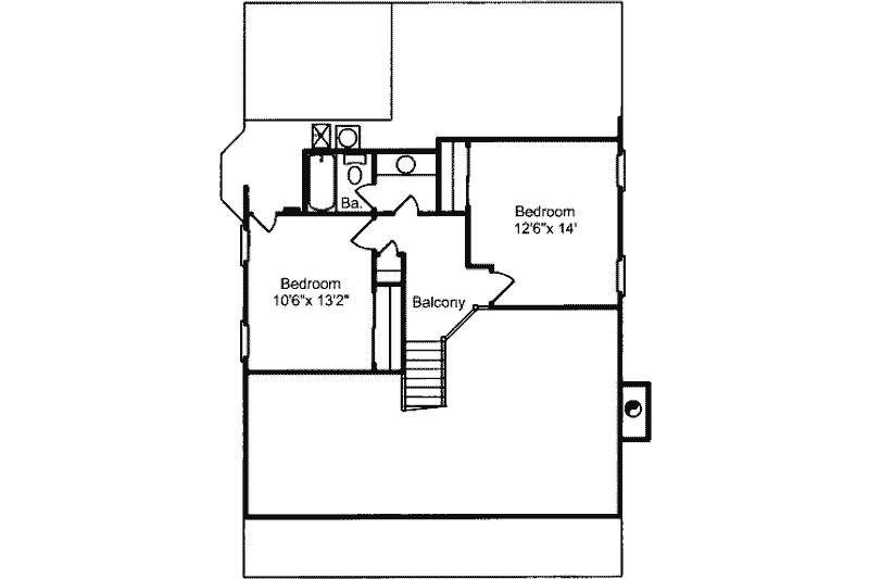 Architectural House Design - Floor Plan - Upper Floor for Country House Plan #37-161 - 3 bed, 2.5 bath
