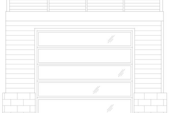 Exterior - Rear Elevation for Country House Plan #932-1157, 0 bath