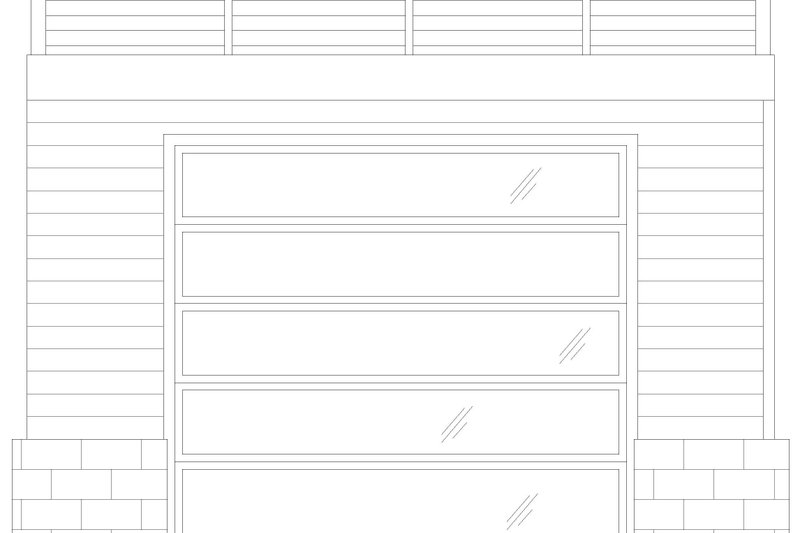 House Blueprint - Exterior - Rear Elevation for Country House Plan #932-1157, 0 bath
