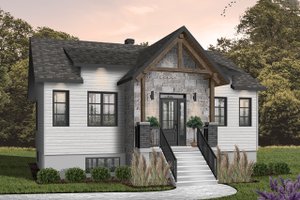 Exterior - Front Elevation 3 for Farmhouse House Plan #23-2716 - 2 bed, 1 bath