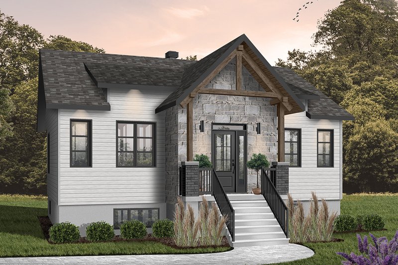House Design - Exterior - Front Elevation 3 for Farmhouse House Plan #23-2716 - 2 bed, 1 bath