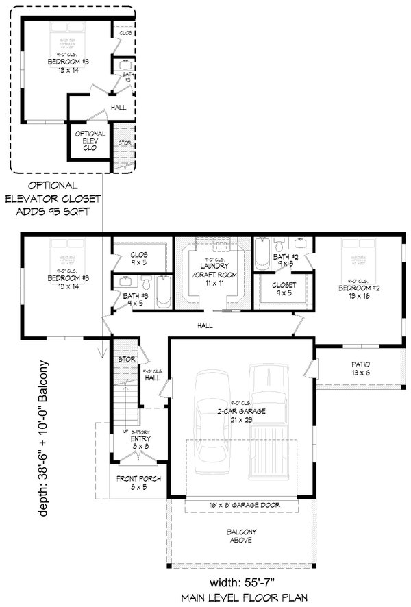 House Blueprint - Contemporary Floor Plan - Main Floor Plan #932-1302