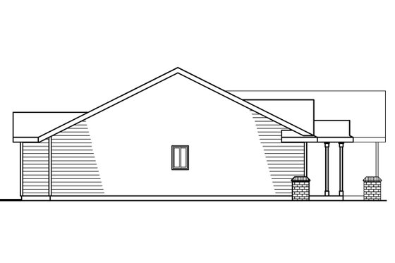 Exterior - Other Elevation for Ranch House Plan #124-379 - 3 bed, 2 bath
