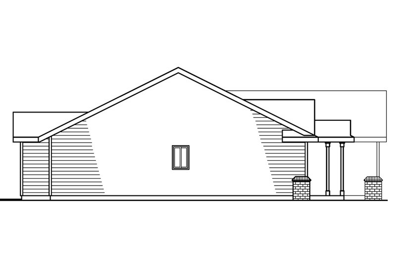 House Plan Design - Exterior - Other Elevation for Ranch House Plan #124-379 - 3 bed, 2 bath