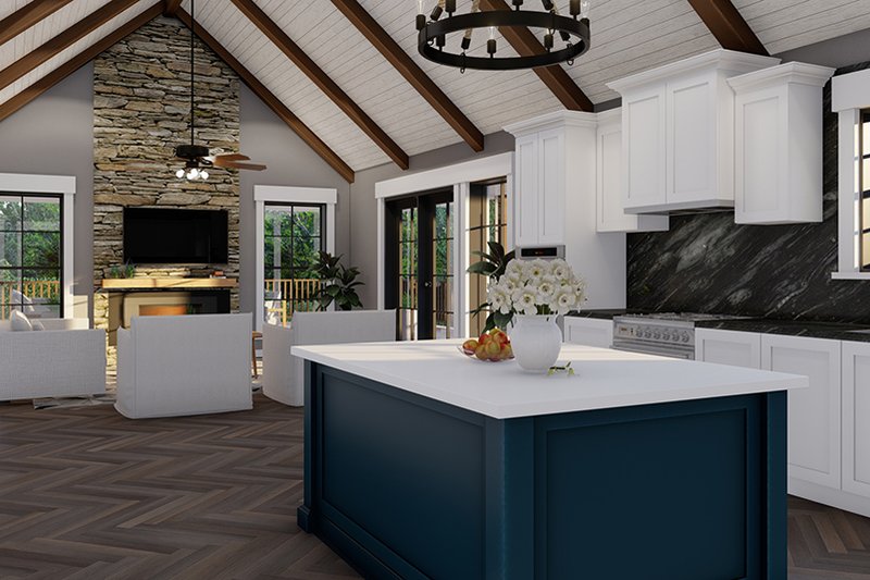 Home Plan - Interior - Kitchen for Craftsman House Plan #923-305 - 2 bed, 2 bath