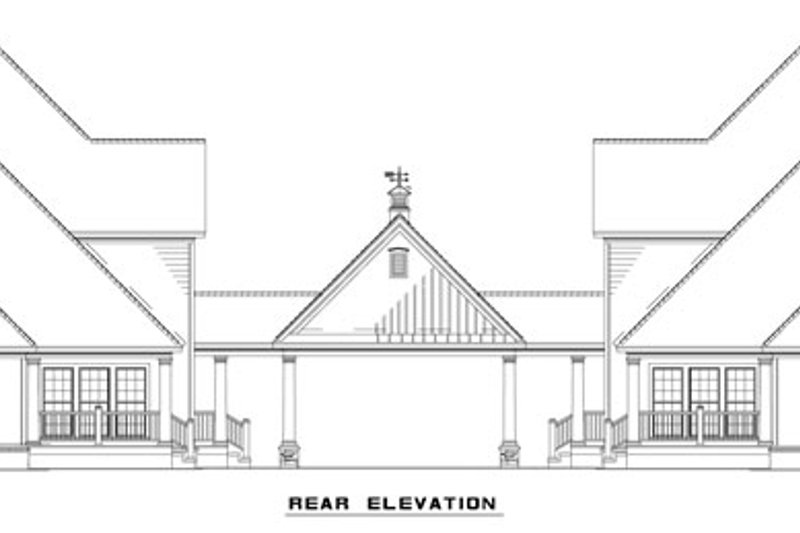 Dream House Plan - Exterior - Rear Elevation for Farmhouse House Plan #17-621 - 5 bed, 3.5 bath