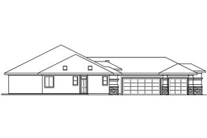 Exterior - Other Elevation 3 for Mediterranean House Plan #124-545 - 2 bed, 2.5 bath