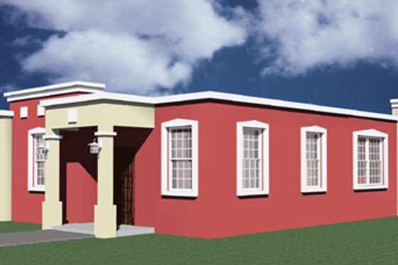 Exterior - Rear Elevation House Plan #495-2 - 3 bed, 2 bath