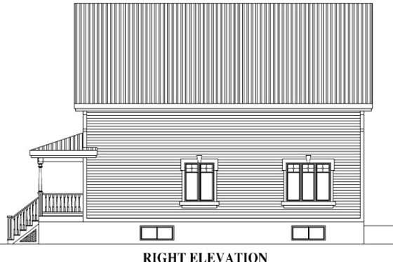 Exterior - Other Elevation for Country House Plan #138-344 - 3 bed, 1.5 bath