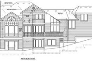 Exterior - Rear Elevation for Traditional House Plan #100-453 - 5 bed, 4.5 bath